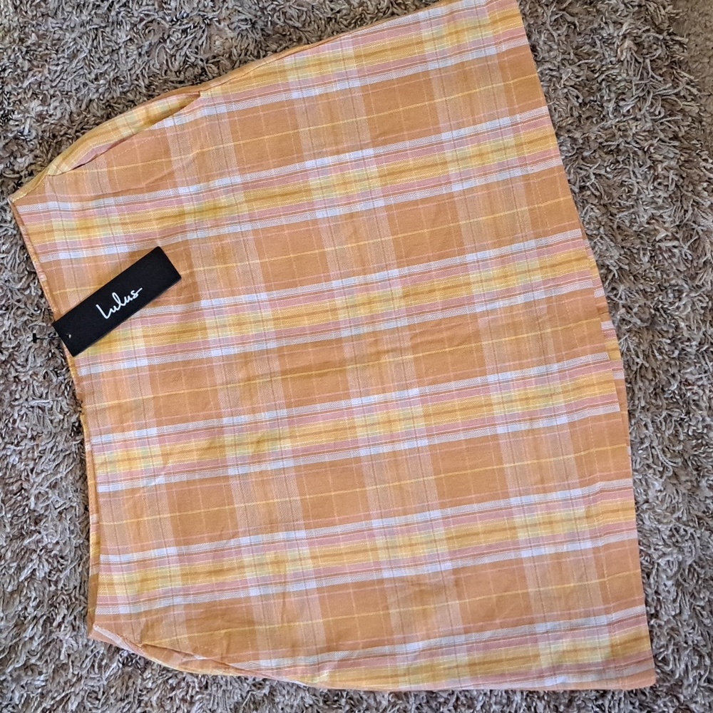 LuLus Plaid Mini Skirt